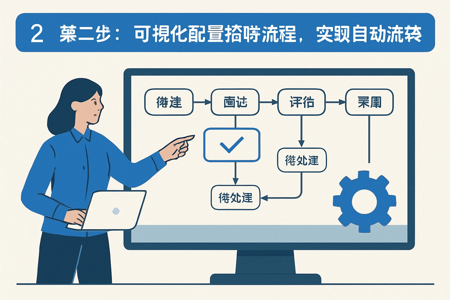 2. 第二步：可视化配置招聘流程，实现自动流转
