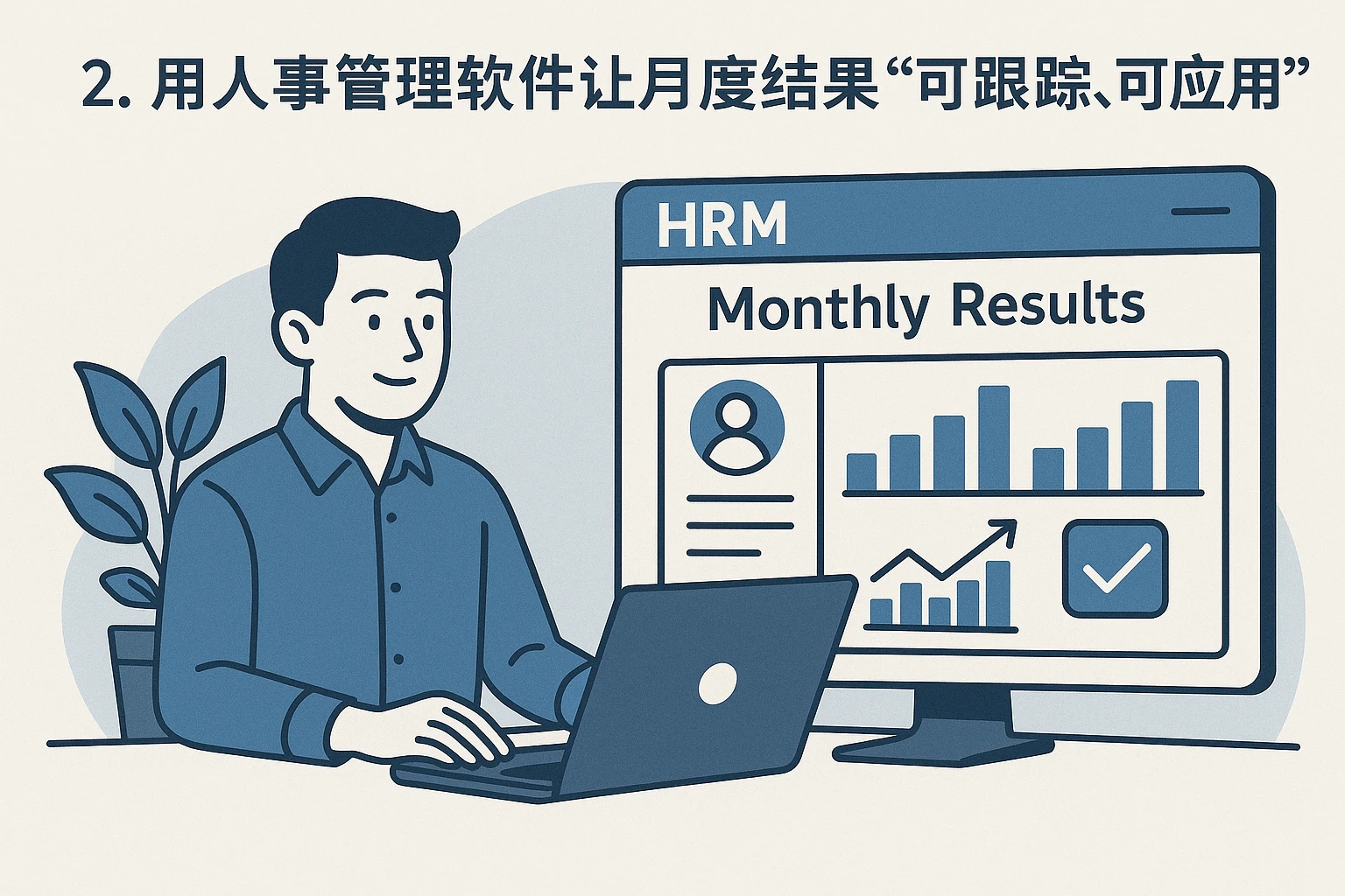 2. 用人事管理软件让月度结果