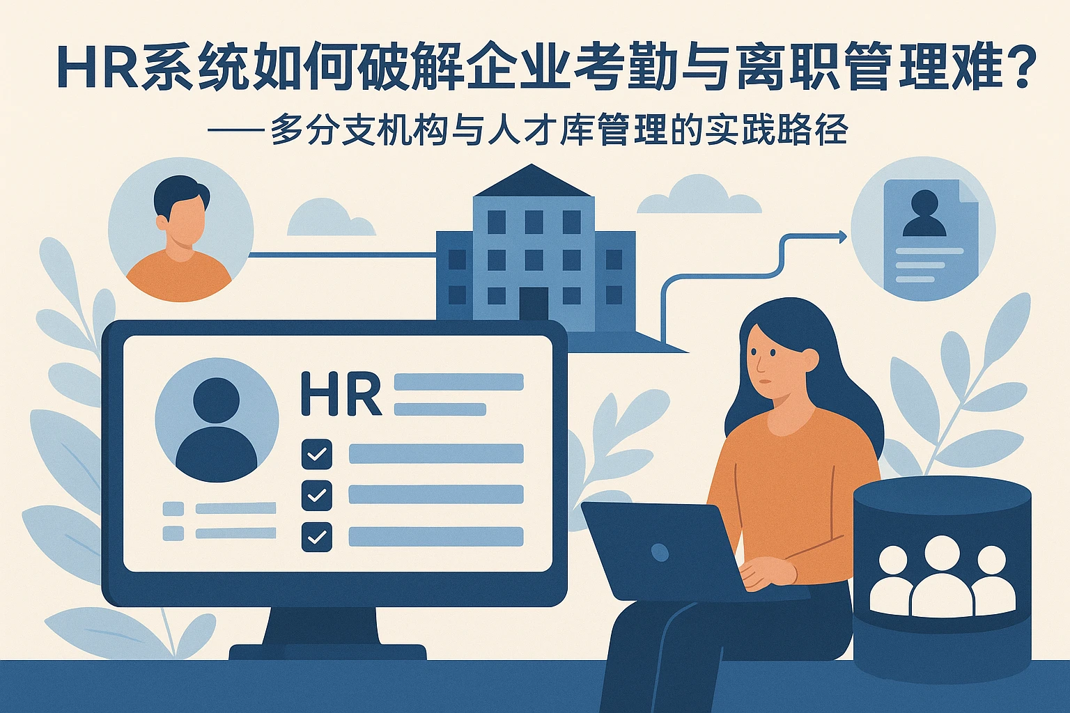 HR系统如何破解企业考勤与离职管理难题？——多分支机构与人才库管理的实践路径
