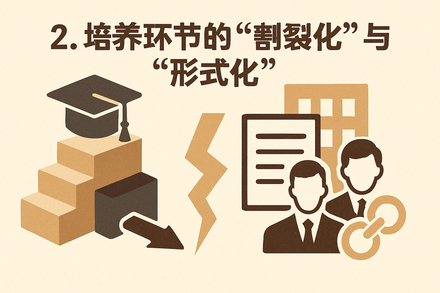 2. 培养环节的“割裂化”与“形式化”