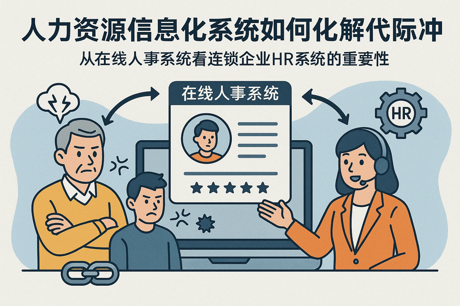 人力资源信息化系统如何化解代际冲突:从在线人事系统看连锁企业HR系统的重要性
