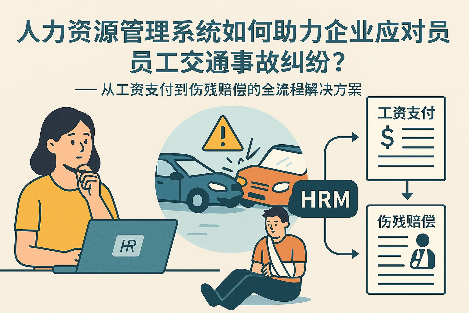 人力资源管理系统如何助力企业应对员工交通事故纠纷?——从工资支付到伤残赔偿的全流程解决方案
