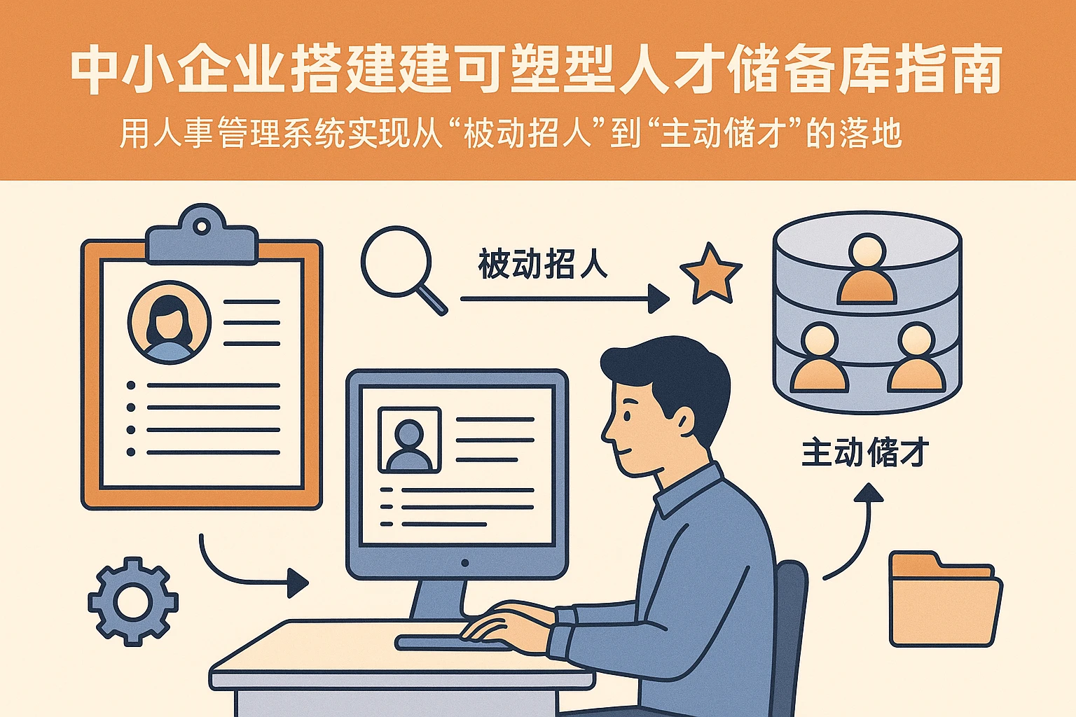 中小企业搭建可塑型人才储备库指南：用人事管理系统实现从“被动招人”到“主动储才”的落地