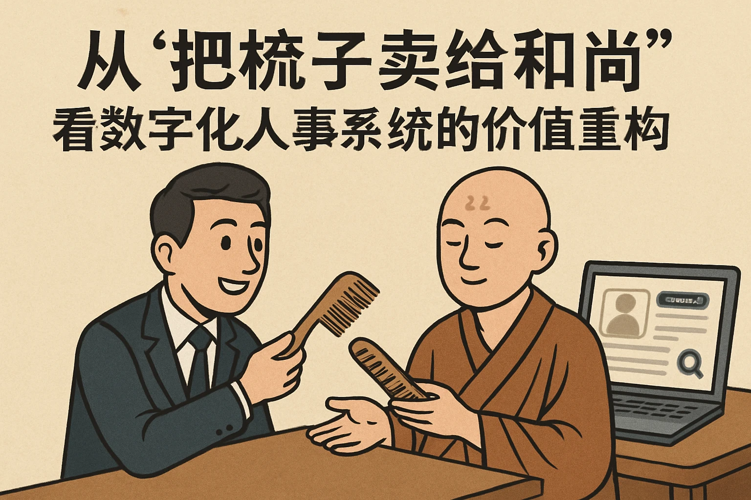 从“把梳子卖给和尚”看数字化人事系统的价值重构