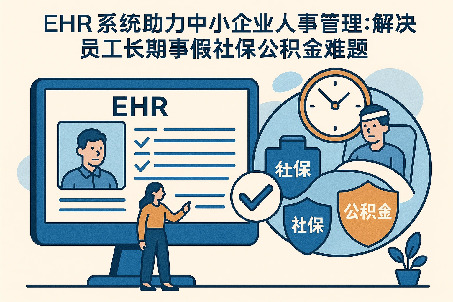 EHR系统助力中小企业人事管理：解决员工长期事假社保公积金难题
