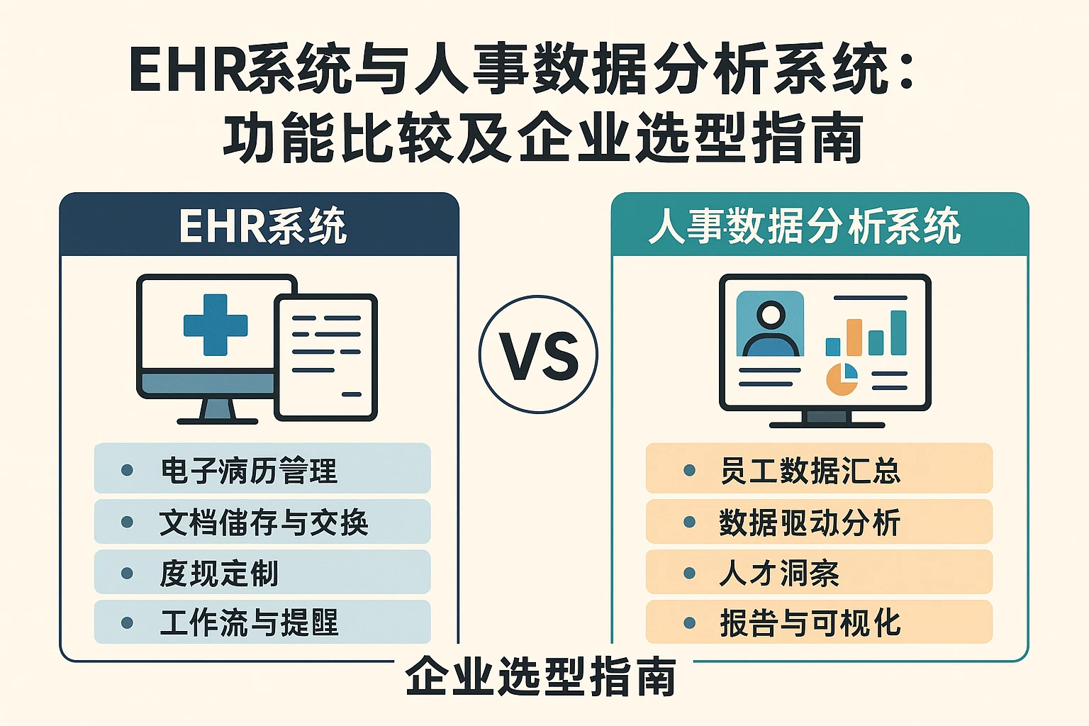 EHR系统与人事数据分析系统：功能比较及企业选型指南