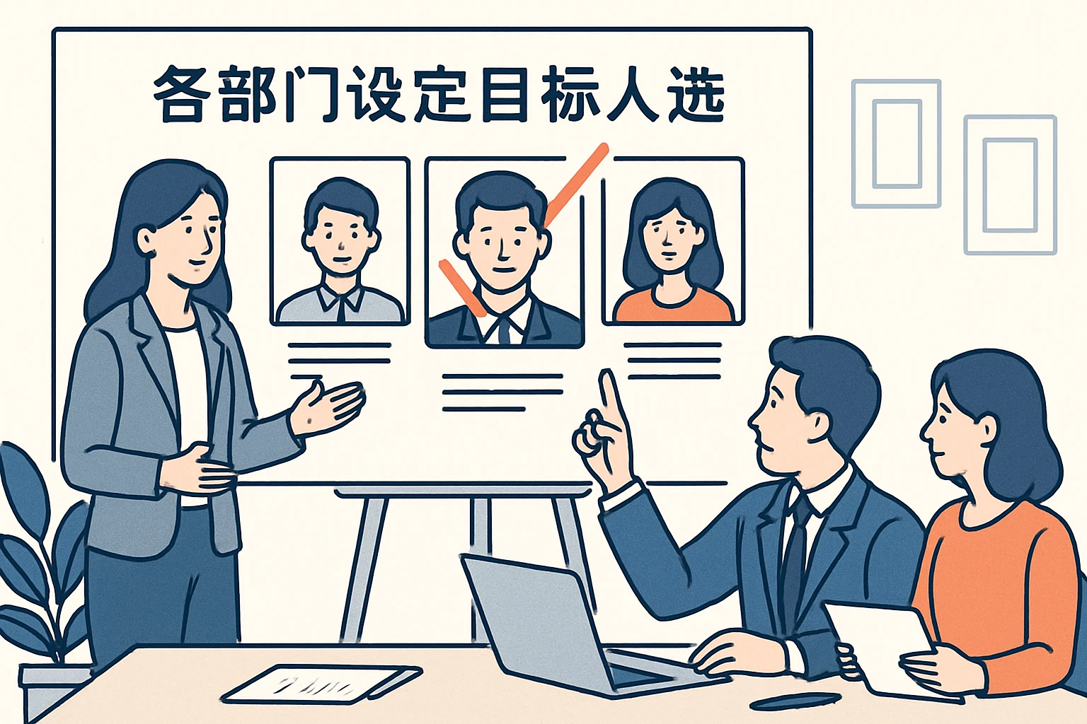 各部门设定目标人选