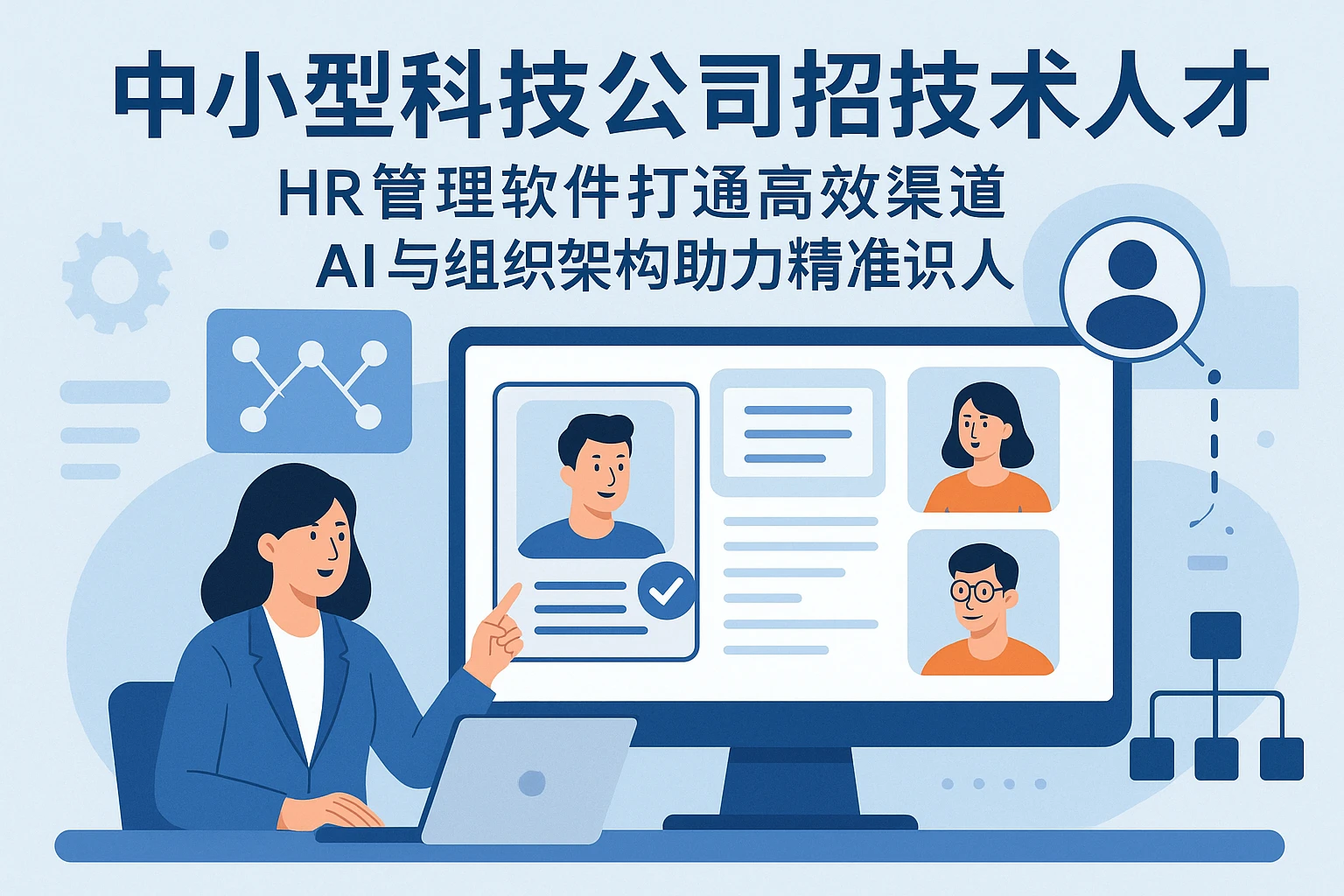 中小型科技公司招技术人才:HR管理软件打通高效渠道,AI与组织架构助力精准识人