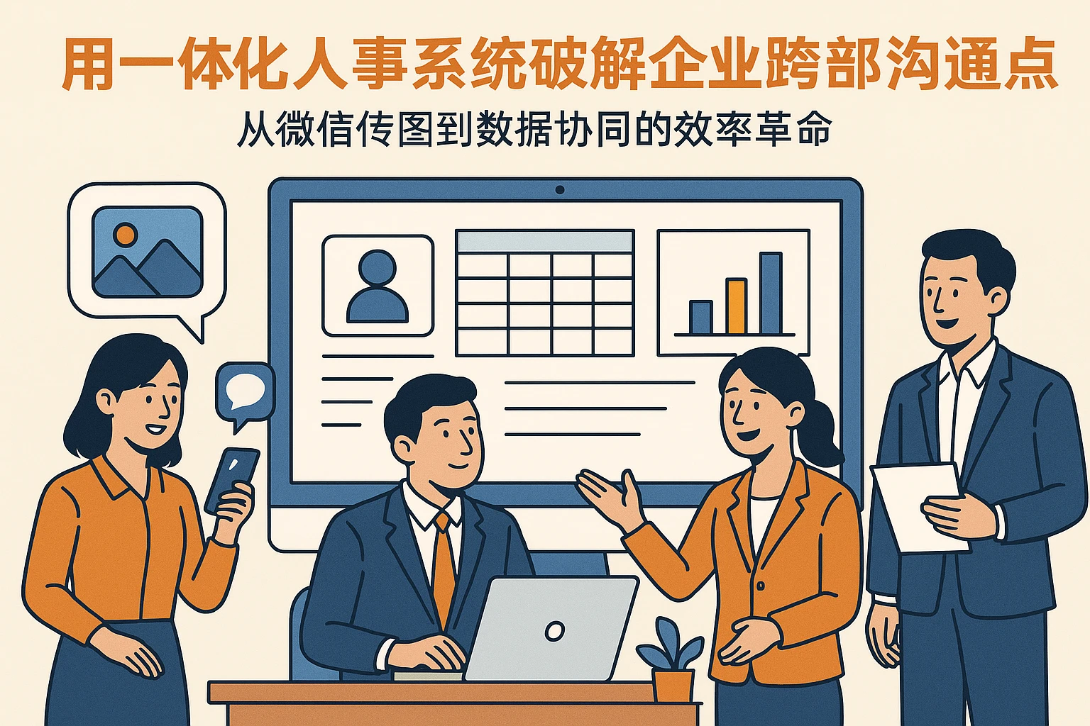 用一体化人事系统破解企业跨部门沟通痛点：从微信传图到数据协同的效率革命