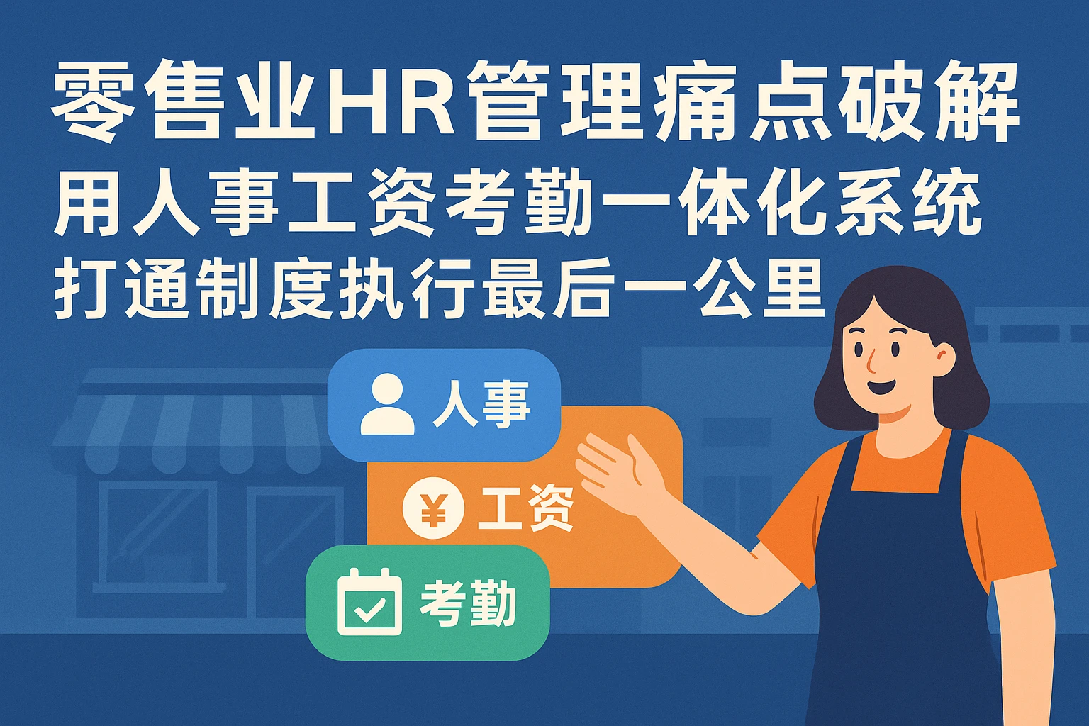 零售业HR管理痛点破解：用人事工资考勤一体化系统打通制度执行最后一公里