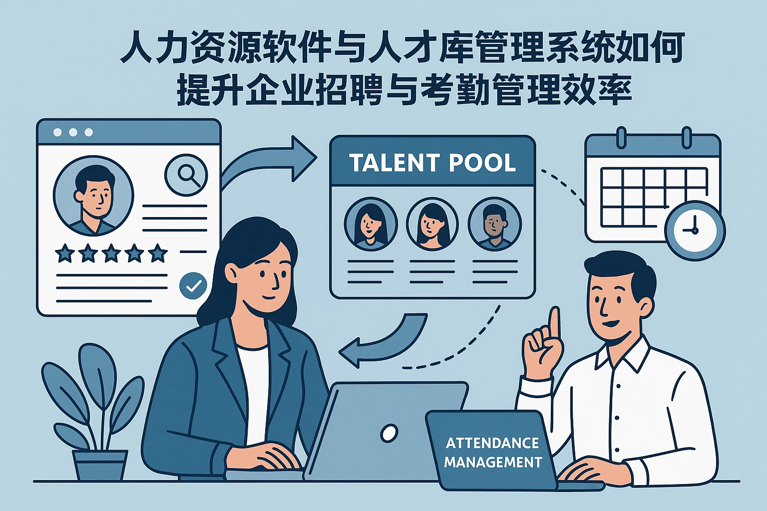 人力资源软件与人才库管理系统如何提升企业招聘与考勤管理效率