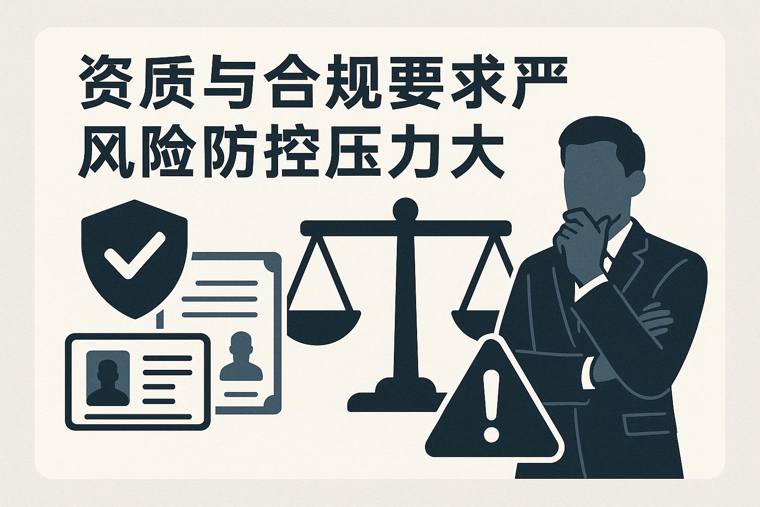 2. 资质与合规要求严，风险防控压力大