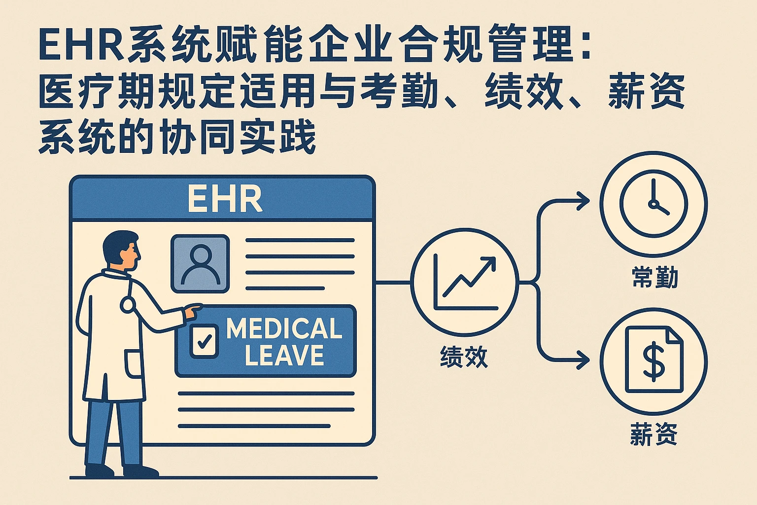 EHR系统赋能企业合规管理：医疗期规定适用与考勤、绩效、薪资系统的协同实践