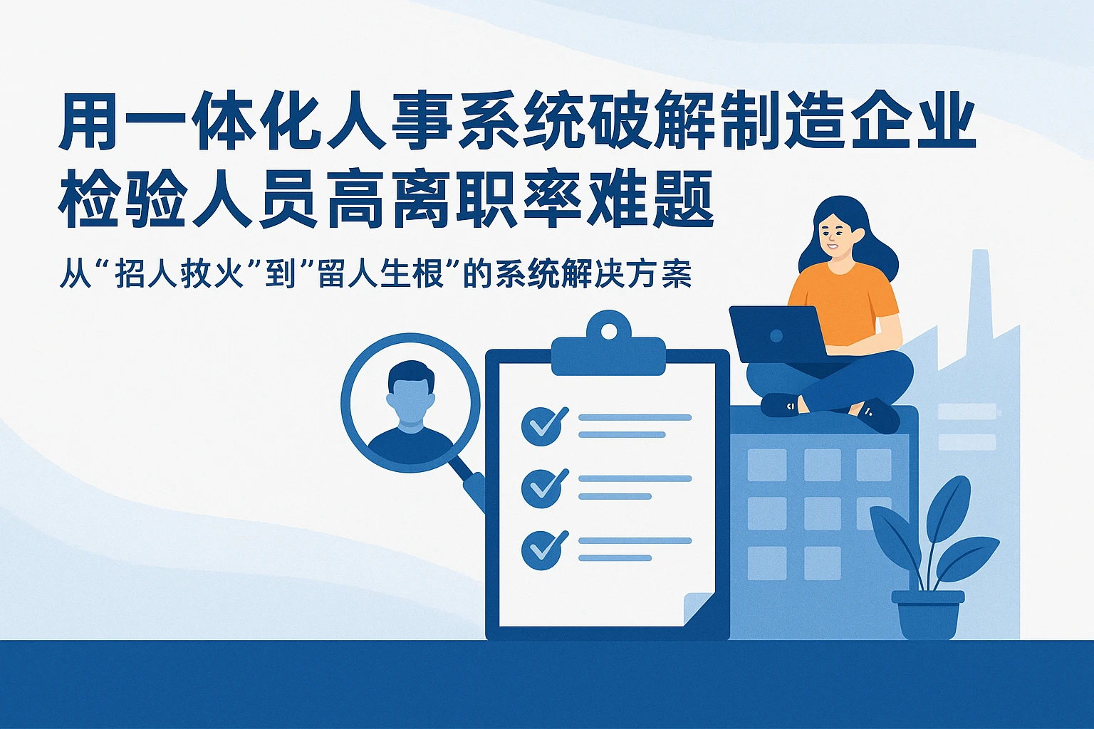用一体化人事系统破解制造企业检验人员高离职率难题——从“招人救火”到“留人生根”的系统解决方案