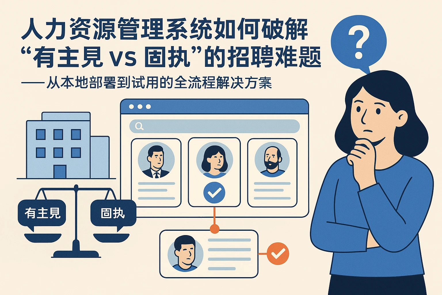 人力资源管理系统如何破解“有主见vs固执”的招聘难题?——从本地部署到试用的全流程解决方案
