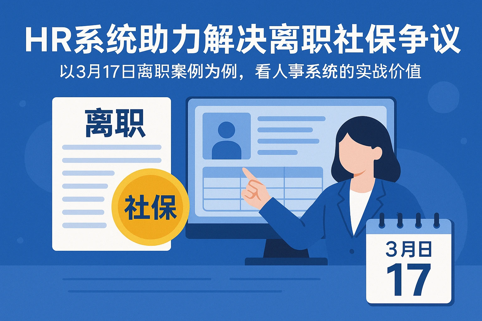 HR系统助力解决离职社保争议:以3月17日离职案例为例,看人事系统的实战价值