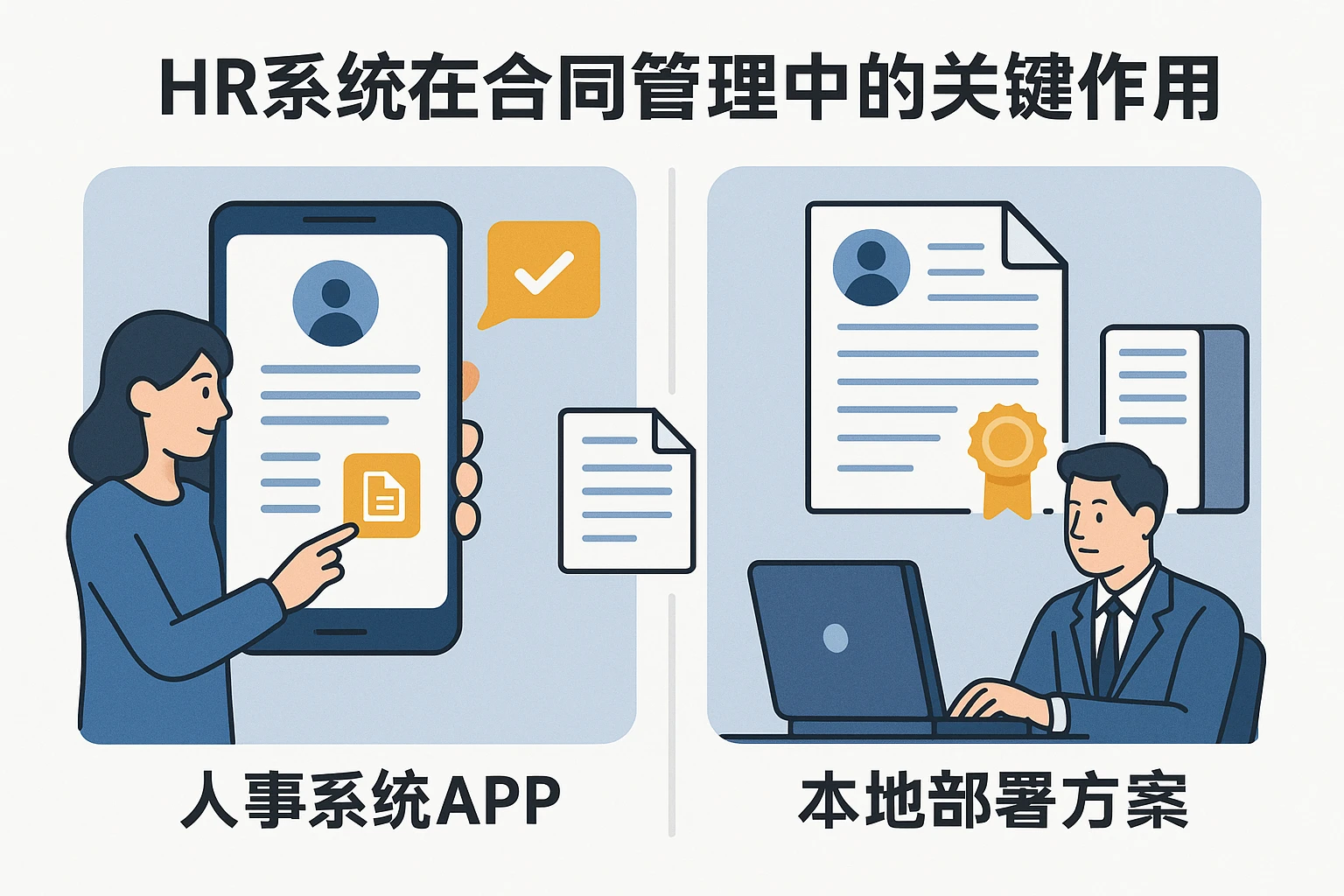 HR系统在合同管理中的关键作用：人事系统APP与本地部署方案解析