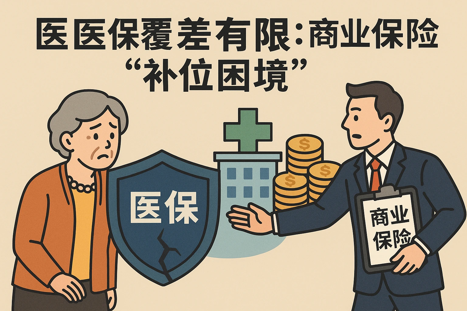2. 医保覆盖有限：商业保险的“补位困境”