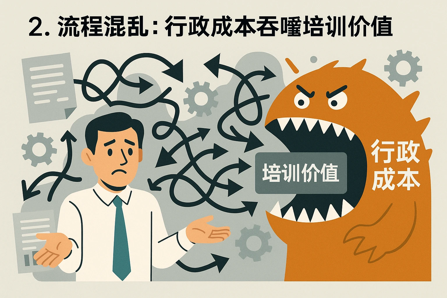 2. 流程混乱：行政成本吞噬培训价值