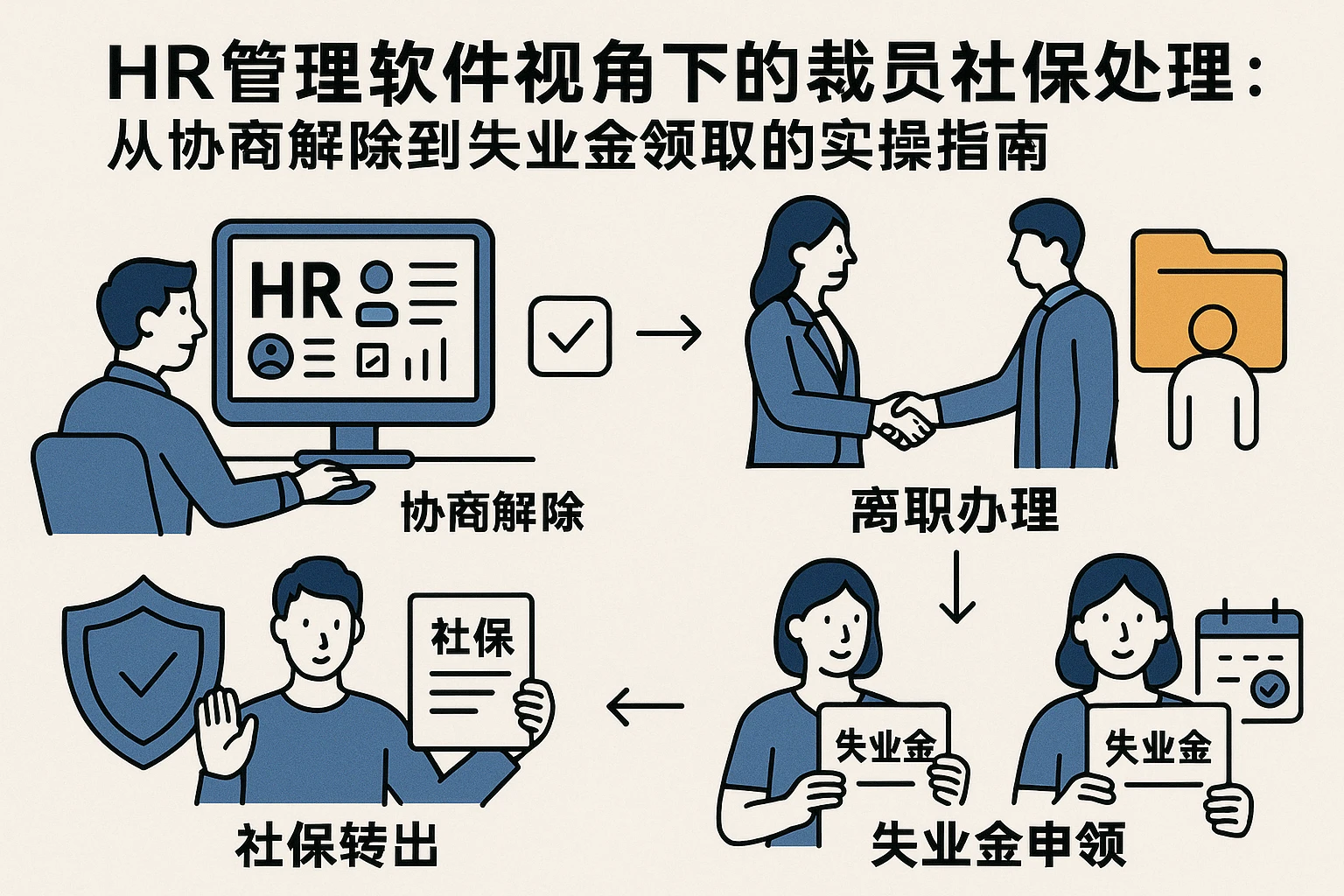 HR管理软件视角下的裁员社保处理：从协商解除到失业金领取的实操指南