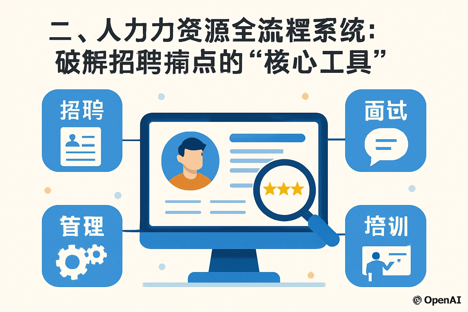 二、人力资源全流程系统：破解招聘痛点的“核心工具”