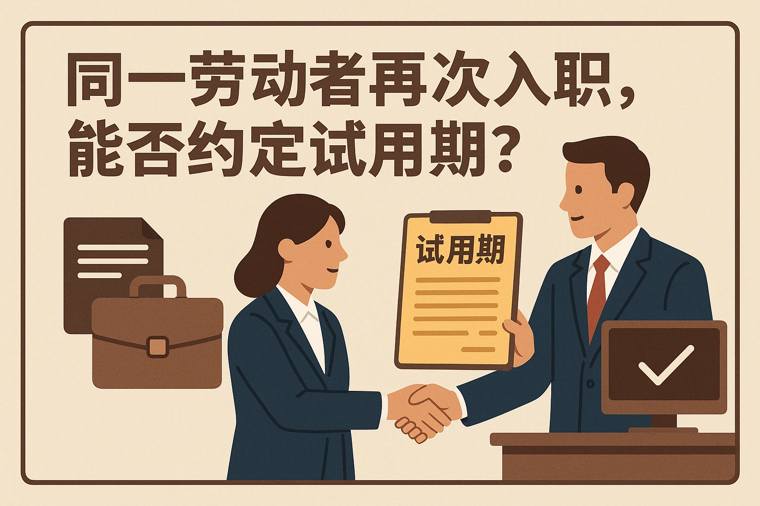 1. 同一劳动者再次入职,能否约定试用期?