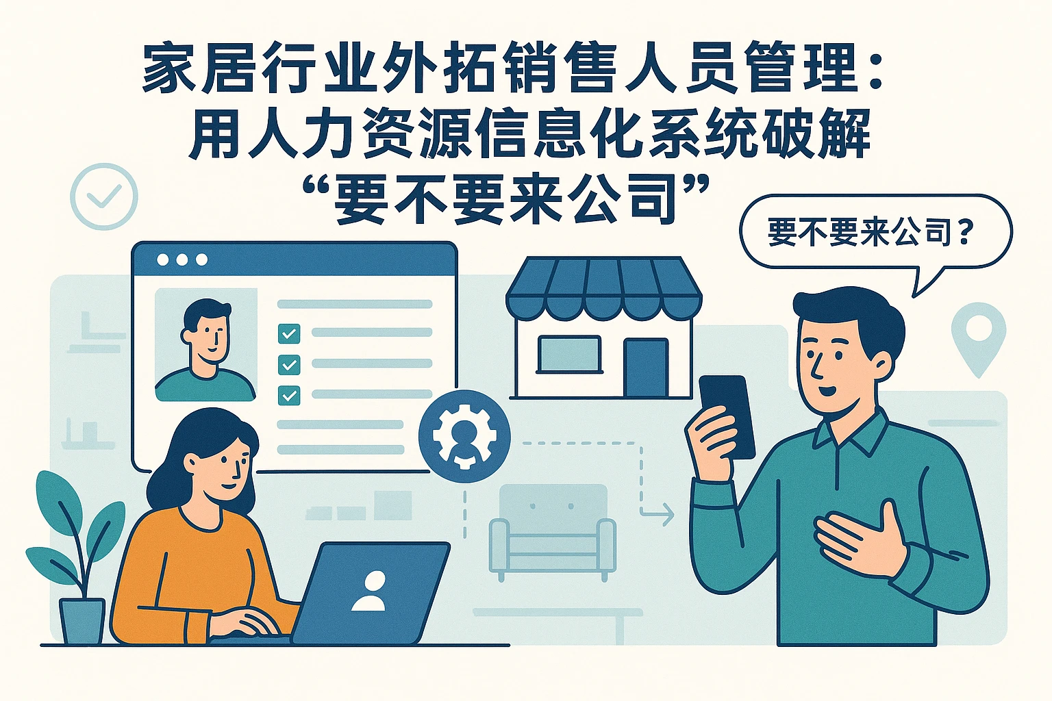 家居行业外拓销售人员管理：用人力资源信息化系统破解“要不要来公司”的核心难题
