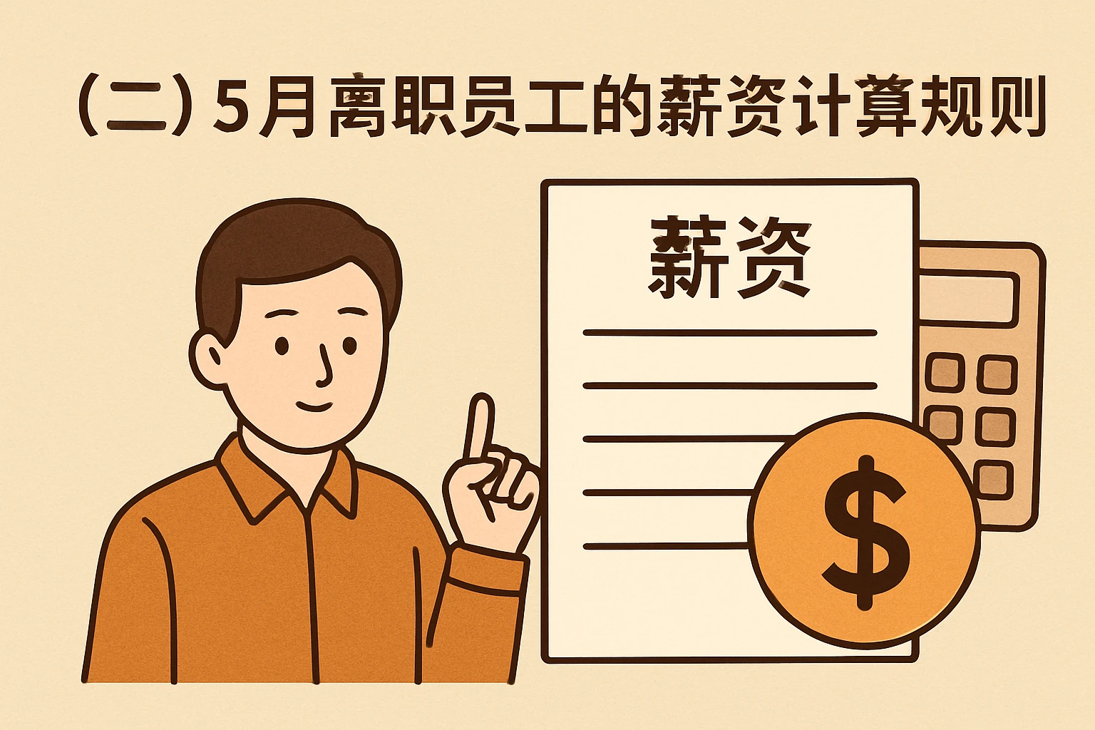 (二)5月离职员工的薪资计算规则