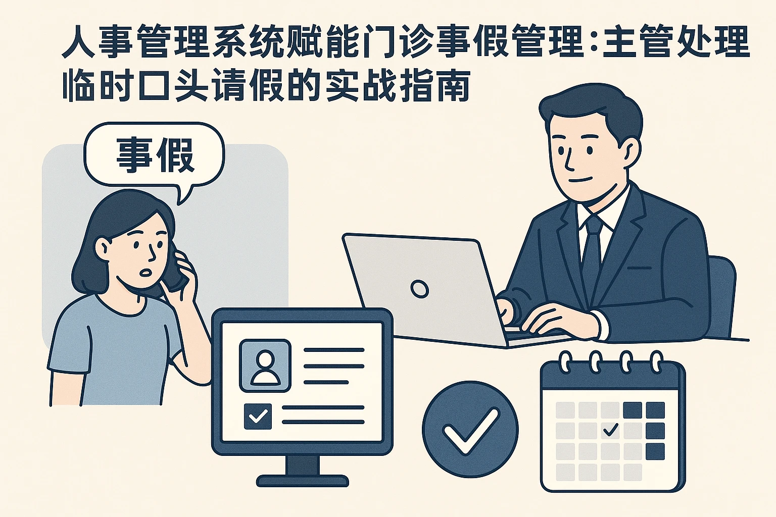 人事管理系统赋能门诊事假管理:主管处理临时口头请假的实战指南