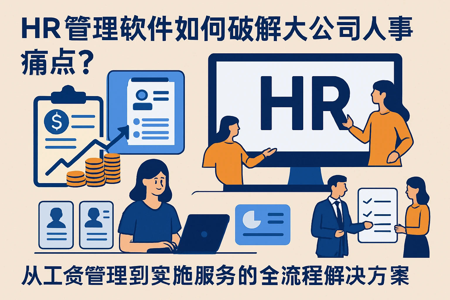HR管理软件如何破解大公司人事痛点？从工资管理到实施服务的全流程解决方案