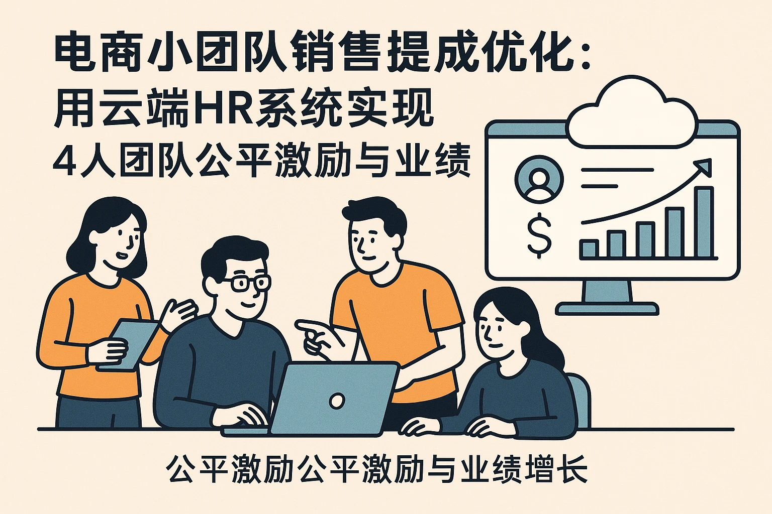 电商小团队销售提成优化:用云端HR系统实现4人团队公平激励与业绩增长