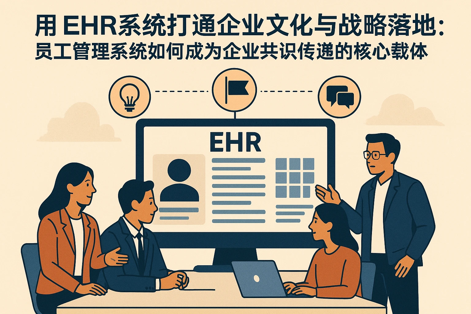 用EHR系统打通企业文化与战略落地:员工管理系统如何成为企业共识传递的核心载体