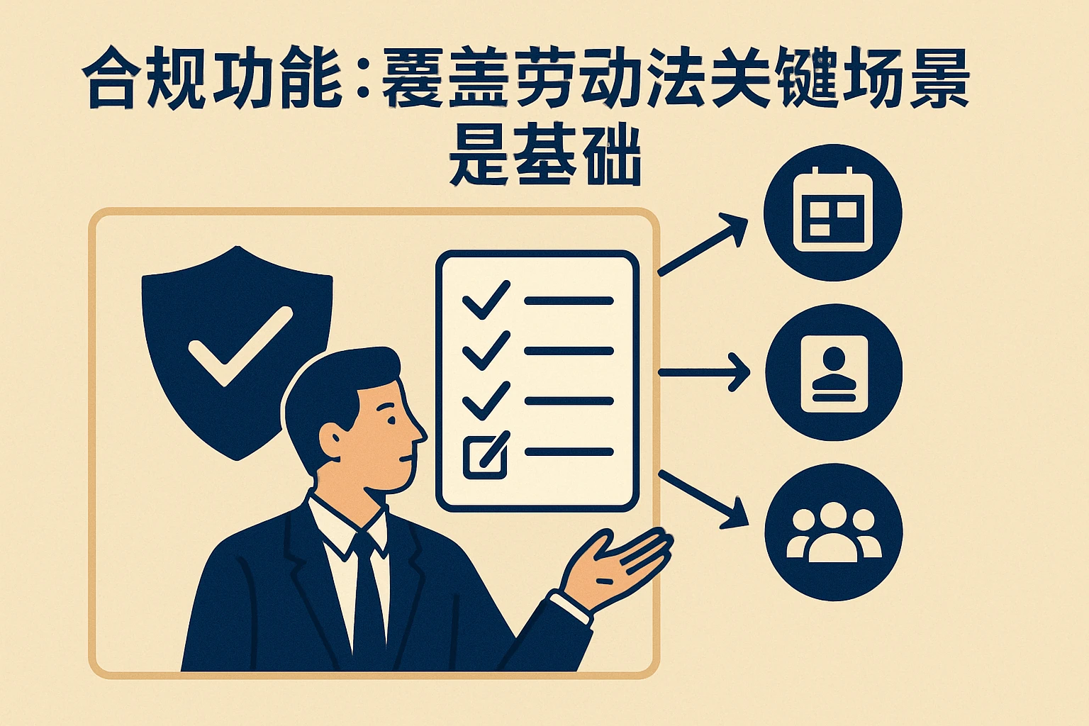 1. 合规功能：覆盖劳动法关键场景是基础