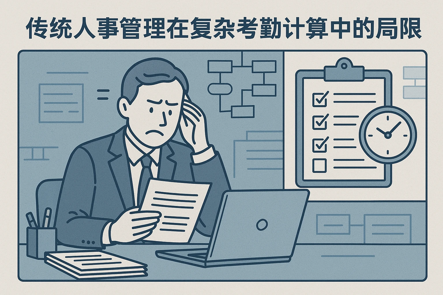 传统人事管理在复杂考勤计算中的局限