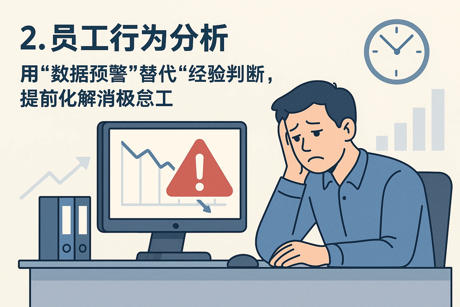 2. 员工行为分析:用“数据预警”替代“经验判断”,提前化解消极怠工