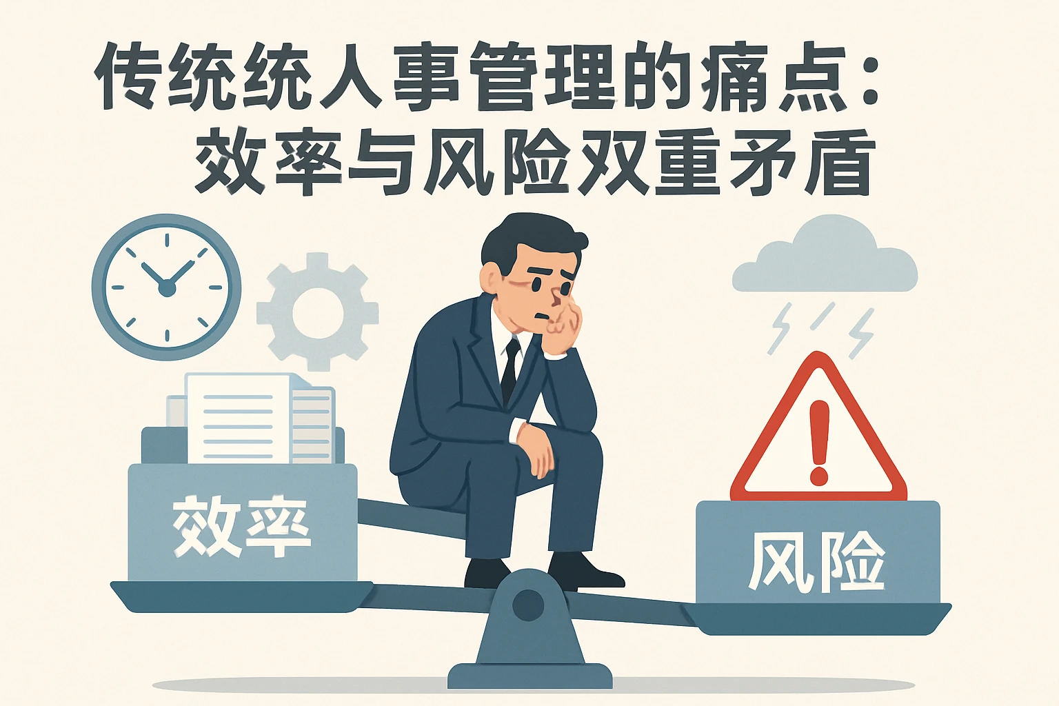 2. 传统人事管理的痛点：效率与风险的双重矛盾