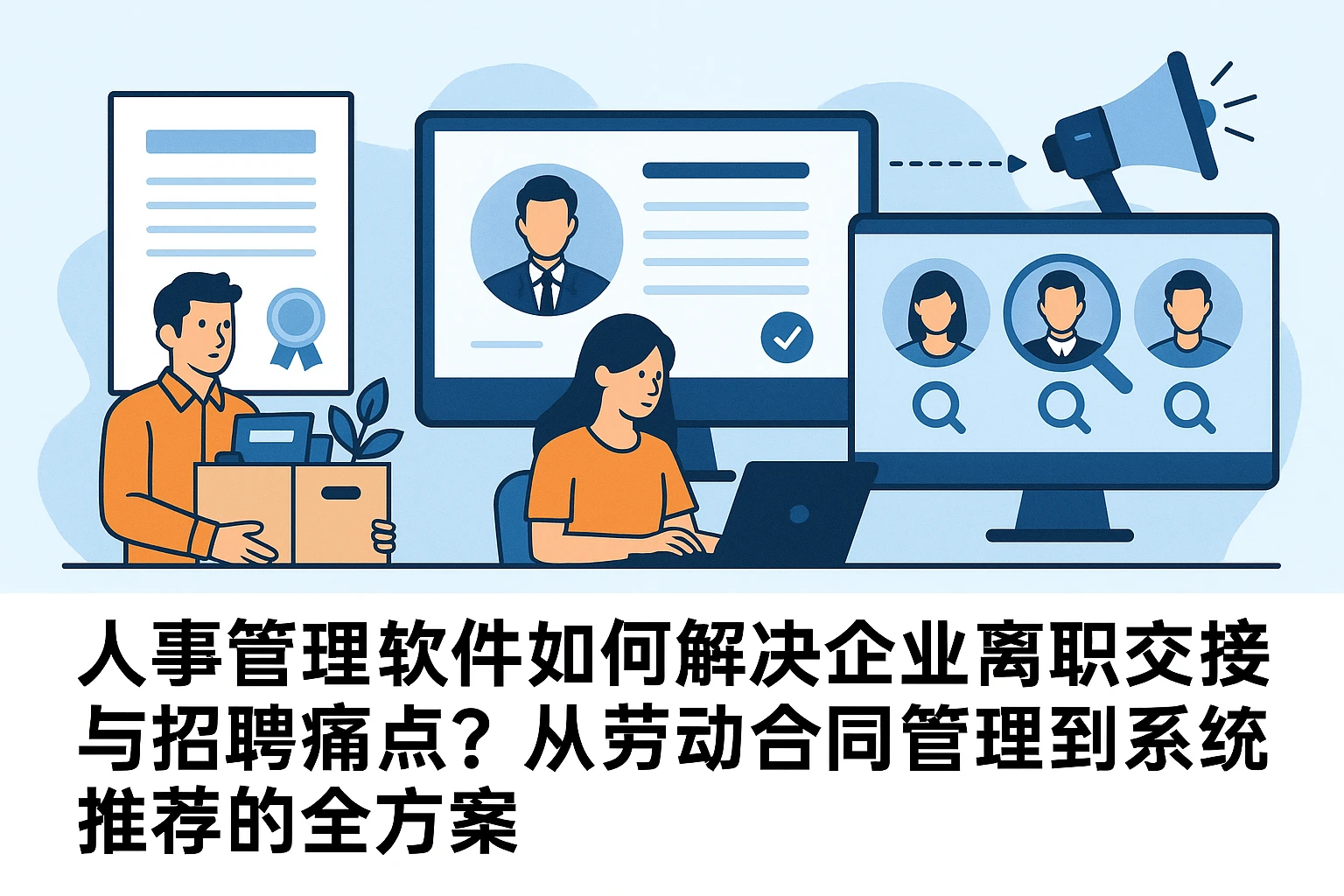 人事管理软件如何解决企业离职交接与招聘痛点？从劳动合同管理到系统推荐的全方案