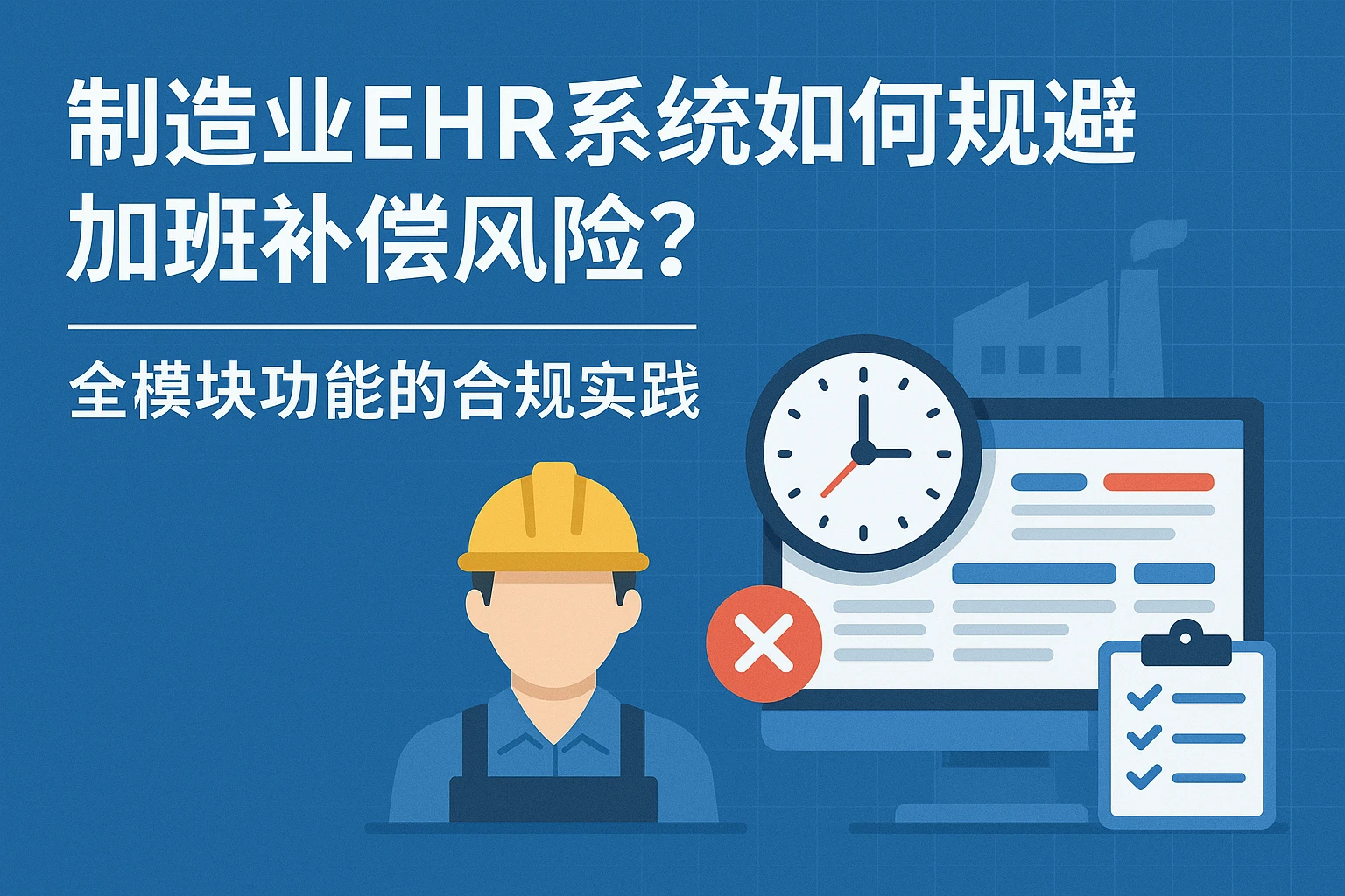 制造业EHR系统如何规避加班补偿风险？全模块功能的合规实践
