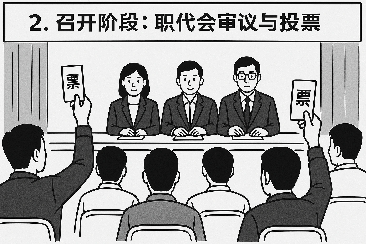 2. 召开阶段：职代会审议与投票