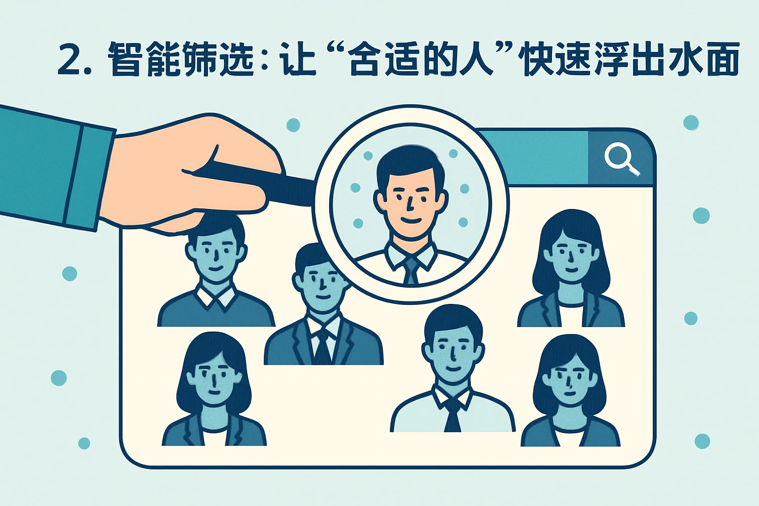 2. 智能筛选：让“合适的人”快速浮出水面
