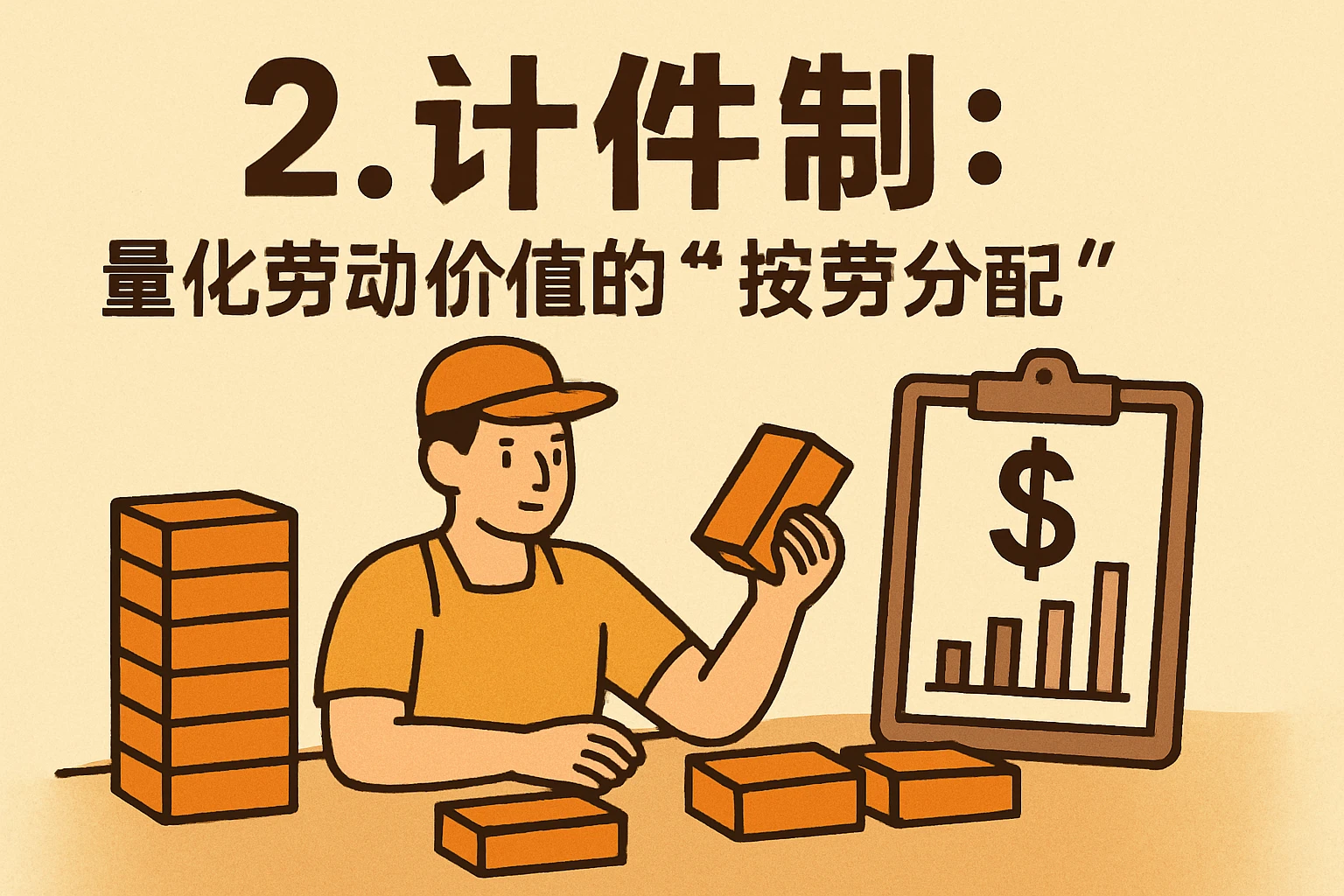 2. 计件制:量化劳动价值的“按劳分配”