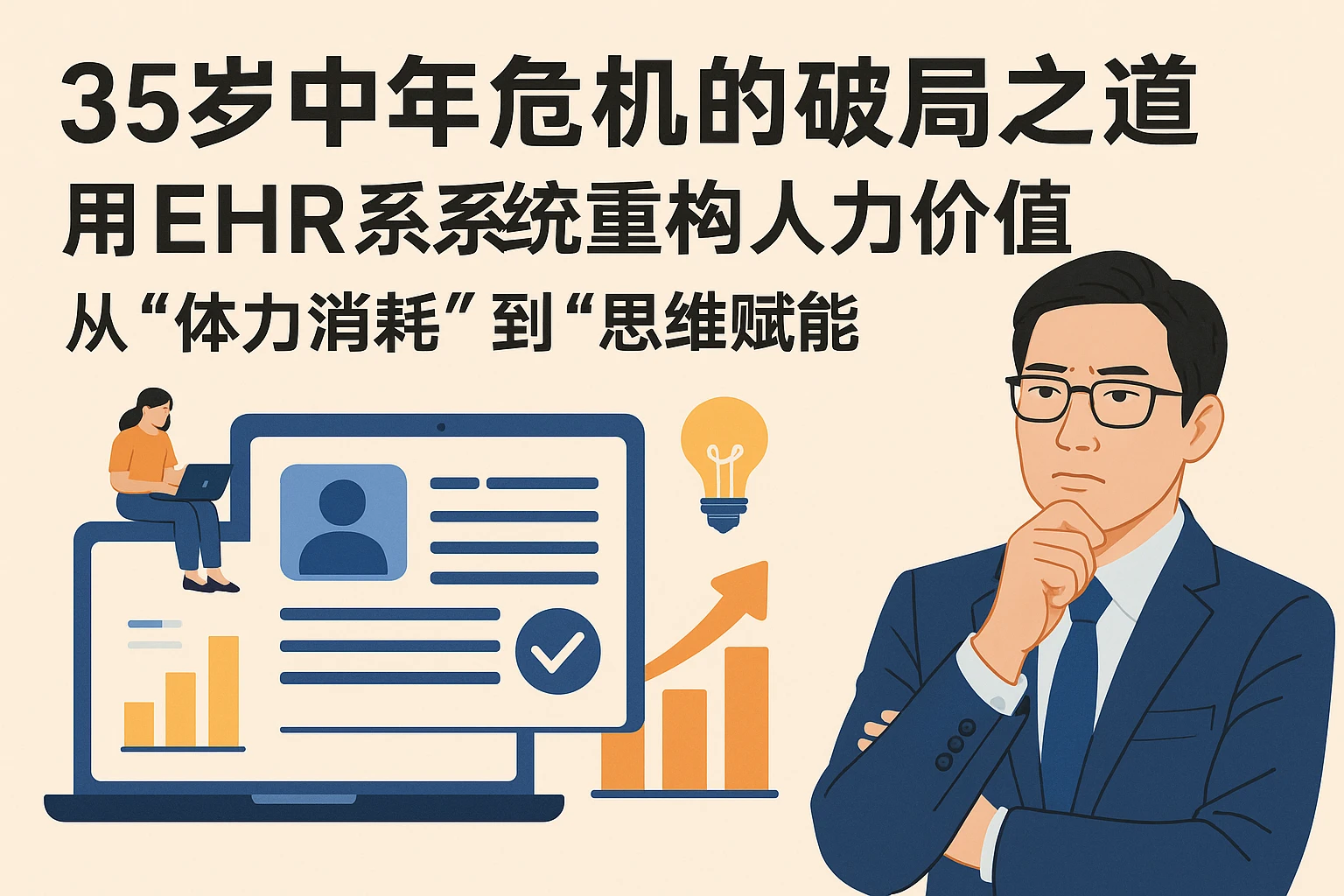 35岁中年危机的破局之道：用EHR系统重构人力价值，从“体力消耗”到“思维赋能”