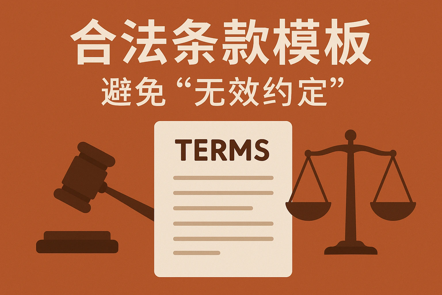 2. 合法条款模板：避免“无效约定”