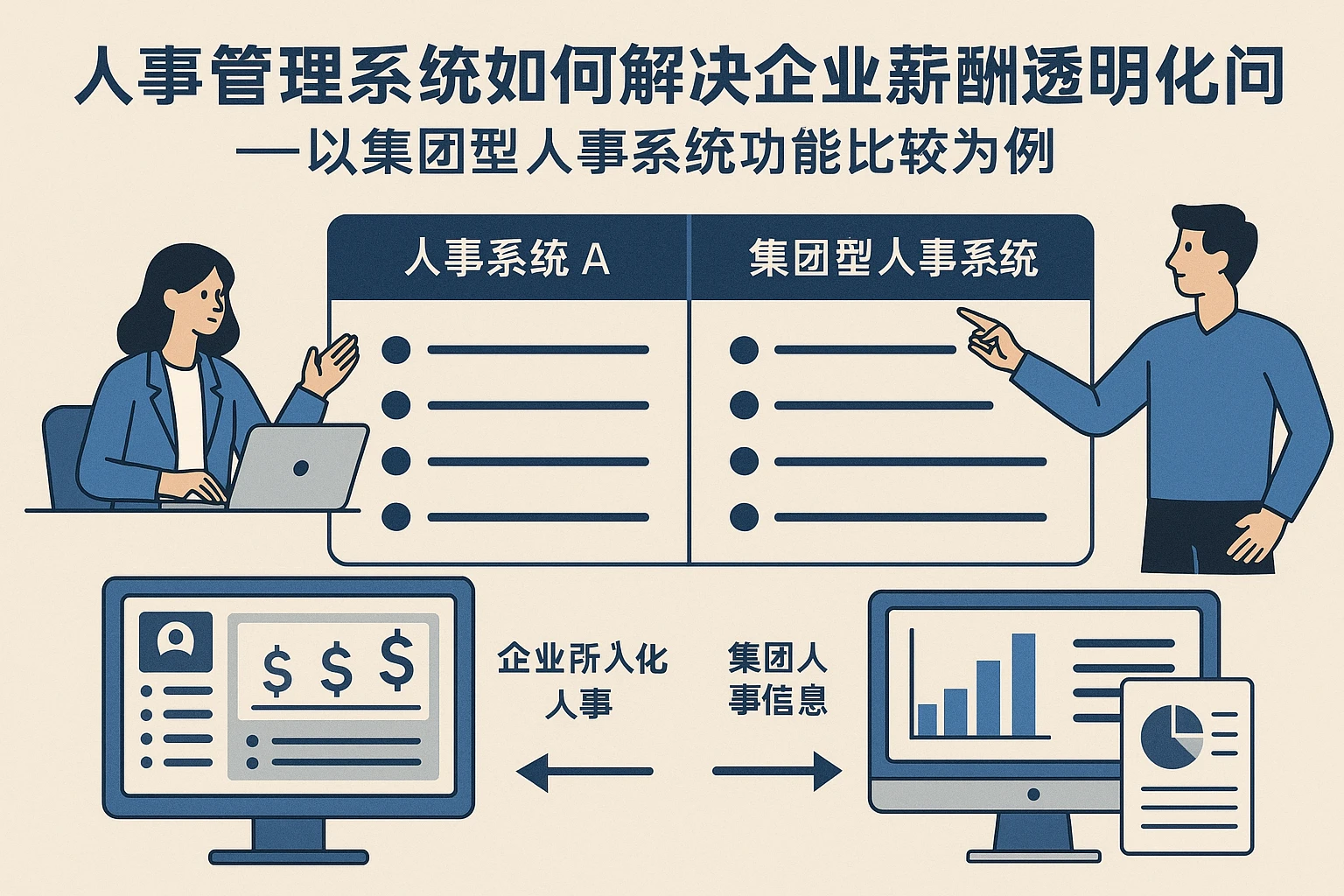 人事管理系统如何解决企业薪酬透明化问题——以集团型人事系统功能比较为例