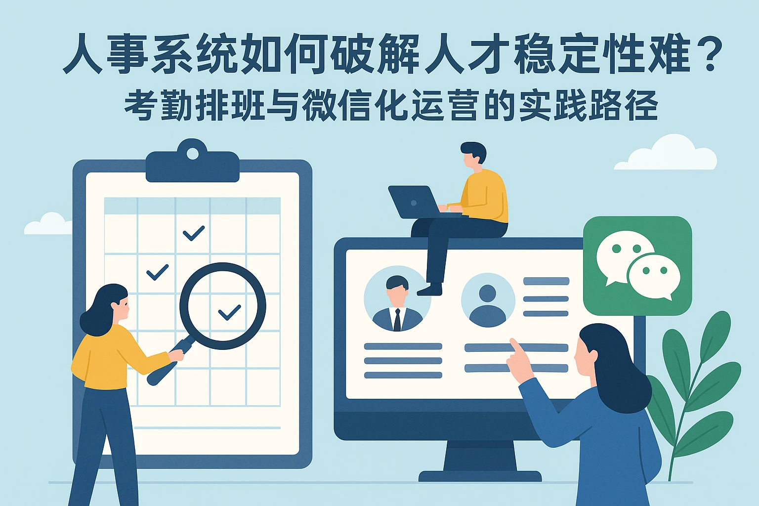 人事系统如何破解人才稳定性难题？考勤排班与微信化运营的实践路径