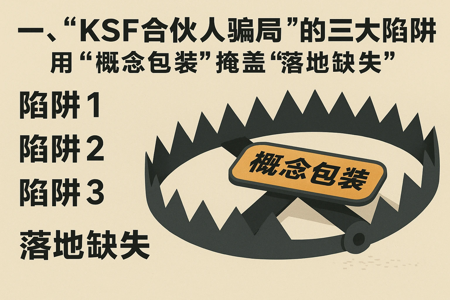 一、“KSF合伙人骗局”的三大陷阱:用“概念包装”掩盖“落地缺失”