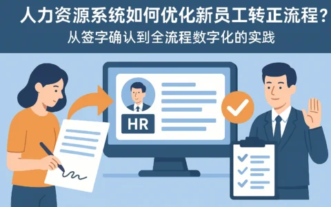 人力资源系统如何优化新员工转正流程?从签字确认到全流程数字化的实践