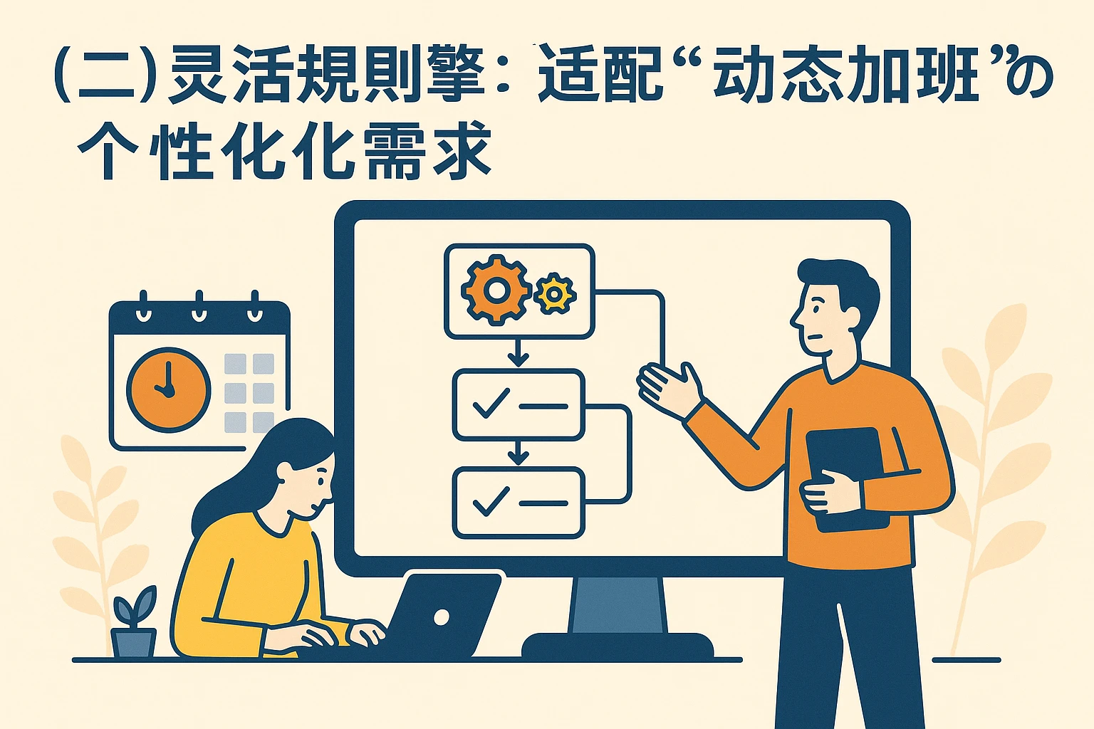 (二)灵活规则引擎:适配“动态加班”的个性化需求