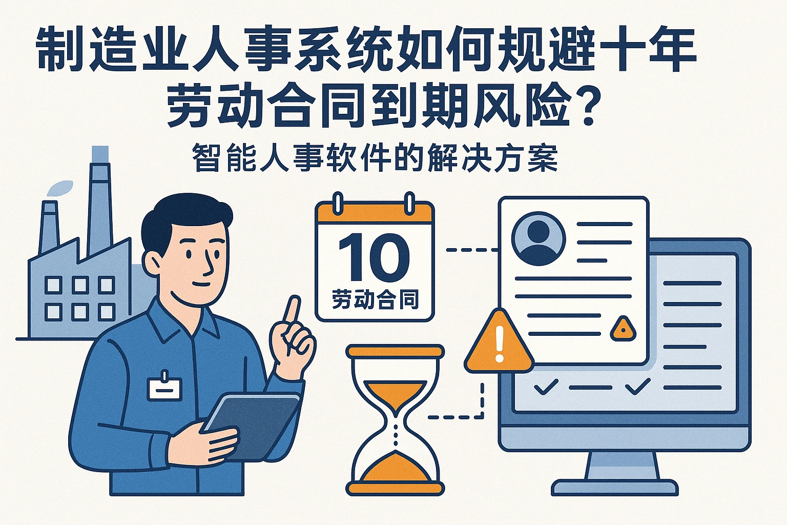 制造业人事系统如何规避十年劳动合同到期风险？智能人事软件的解决方案