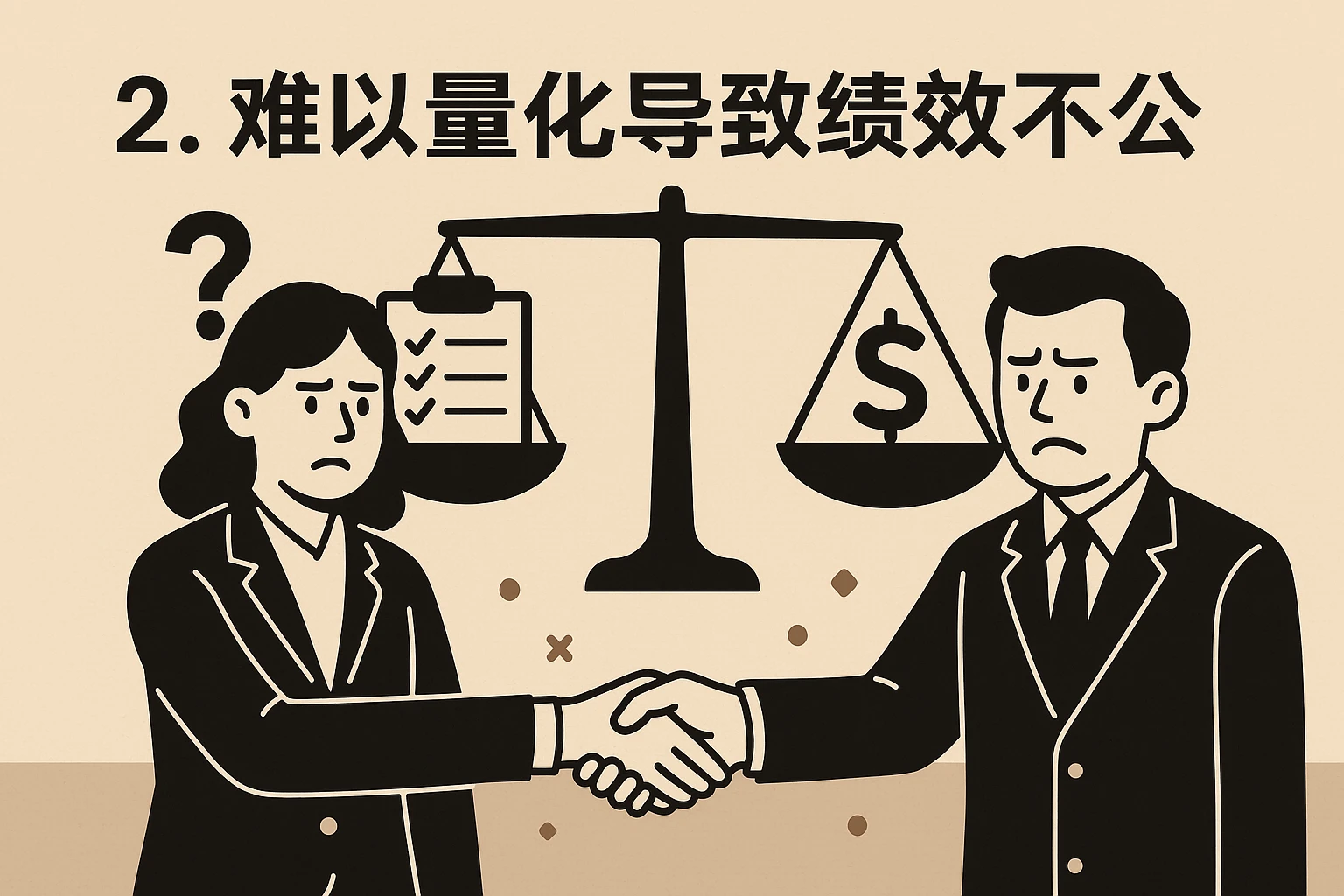 2. 难以量化导致绩效不公